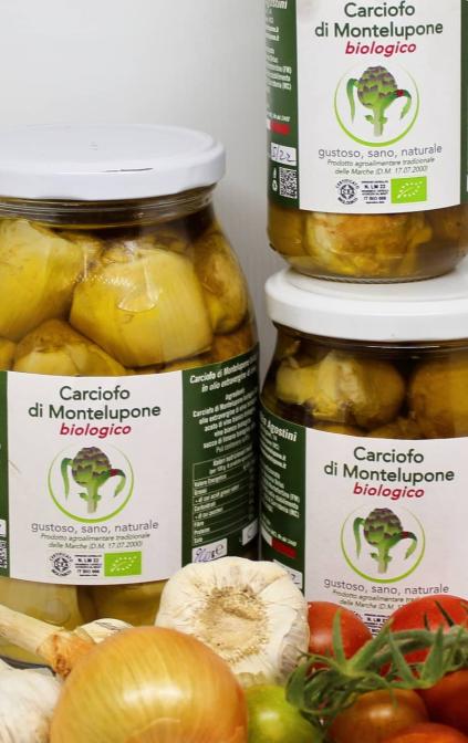 Carciofi di Montelupone biologici sott'olio