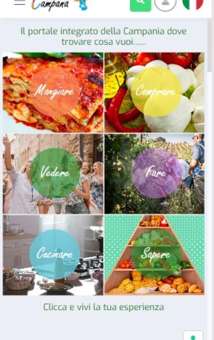 Home page del Portale su Smartphone